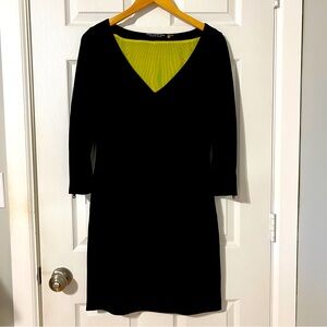 Marc New York deep V-neck black dress - Petite Small